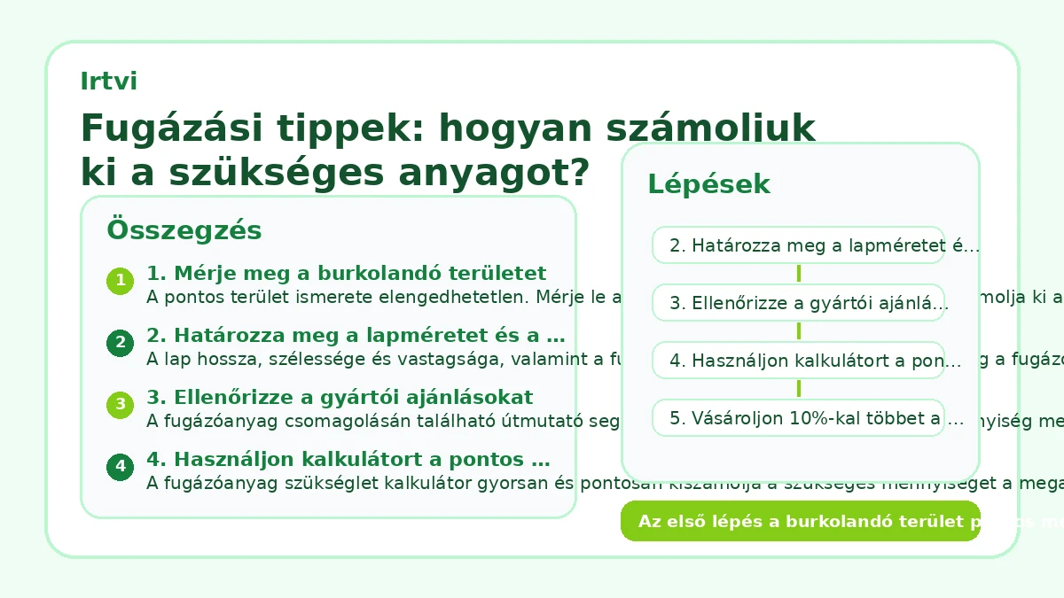 Fugázási tippek: hogyan számoljuk ki a szükséges anyagot?