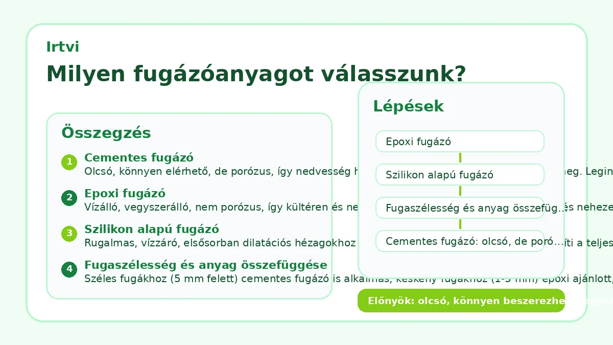 Milyen fugázóanyagot válasszunk?