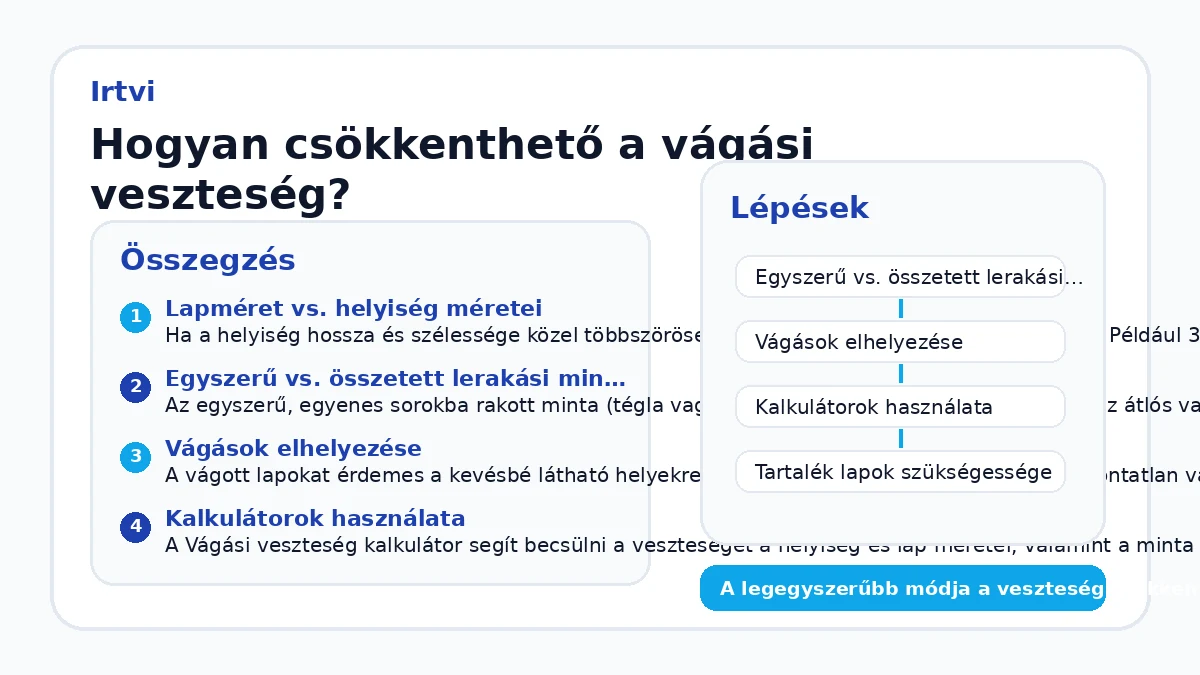 Hogyan csökkenthető a vágási veszteség?