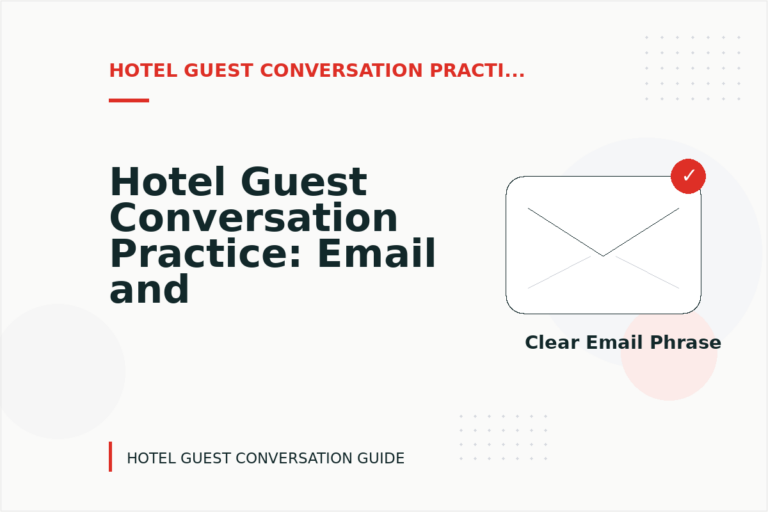 Hotel Guest Conversation Practice: Email and Message Examples