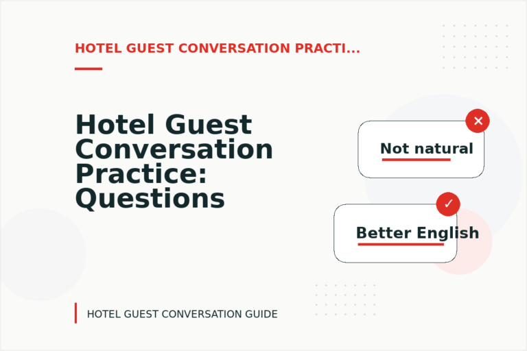 Hotel Guest Conversation Practice: Questions and Answers